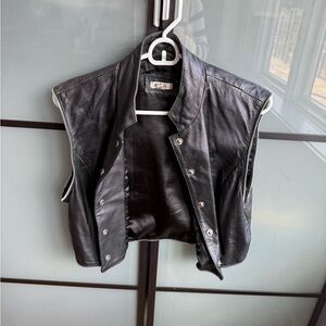 Black Leather Vest